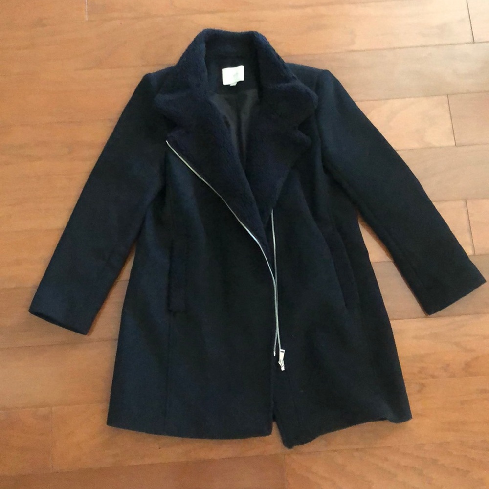 NWOT Loft Petite Wool Pea Coat Jacket Lined Winter Medium
